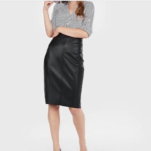 Express pleather pencil skirt